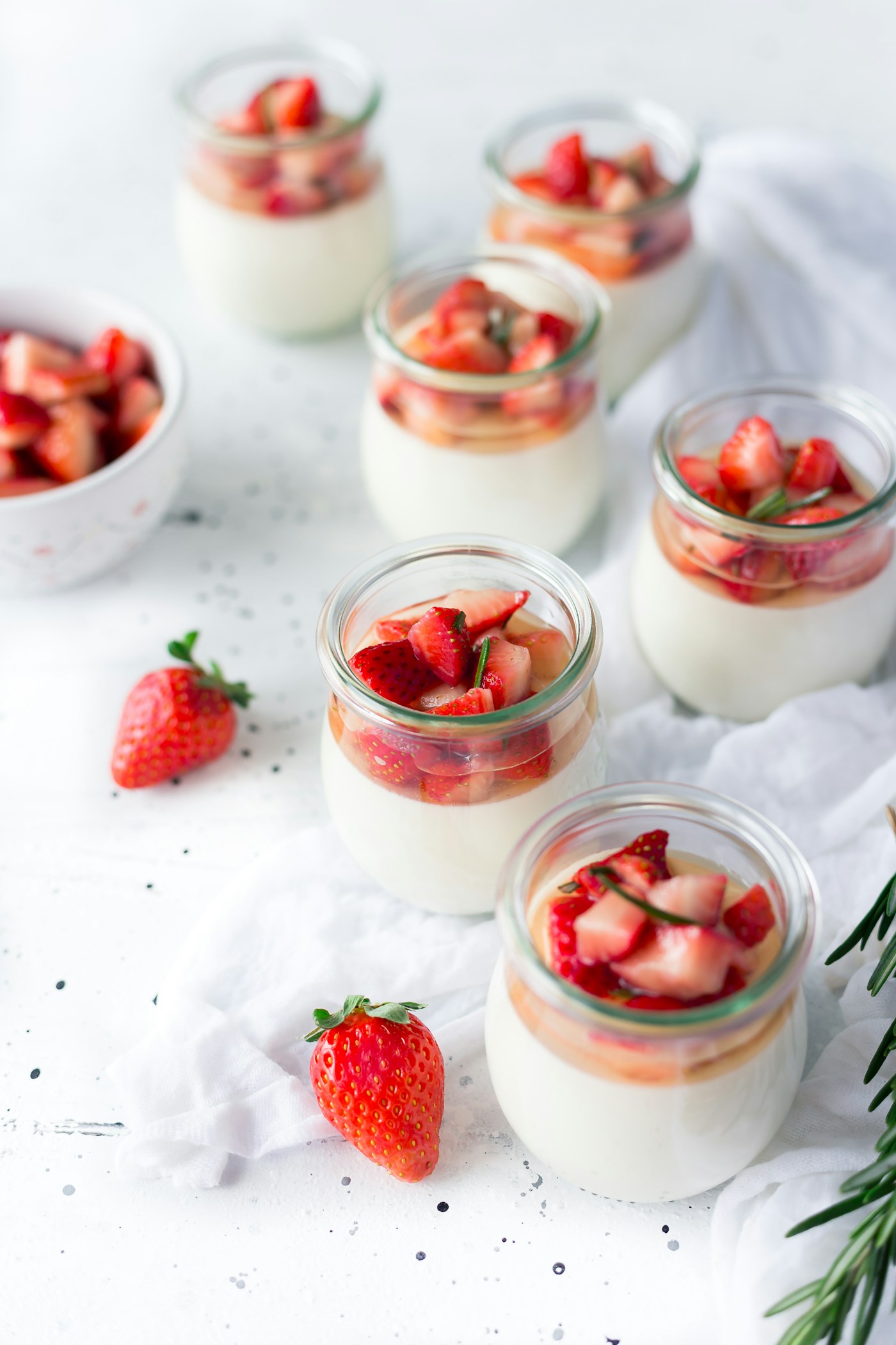 Strawberry dessert cups cake inspiration